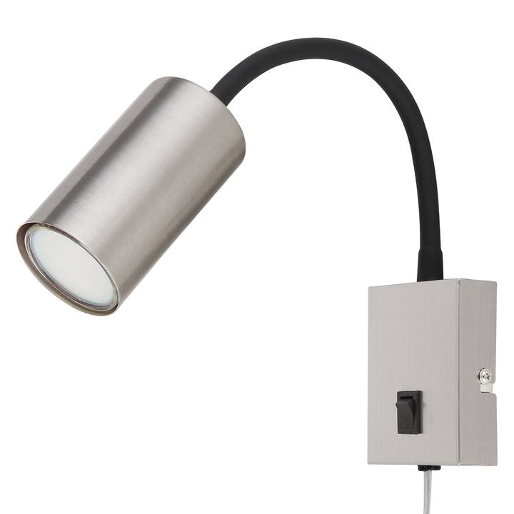 Sconto Nástěnné svítidlo ROBBY černá/stříbrná