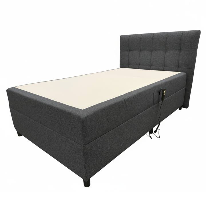 Sconto Polohovací postel s matrací a topperem ROBIRAM antracitová, 120x200 cm