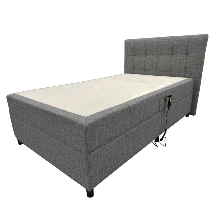 Sconto Polohovací postel s matrací a topperem ROBIRAM šedá, 120x200 cm