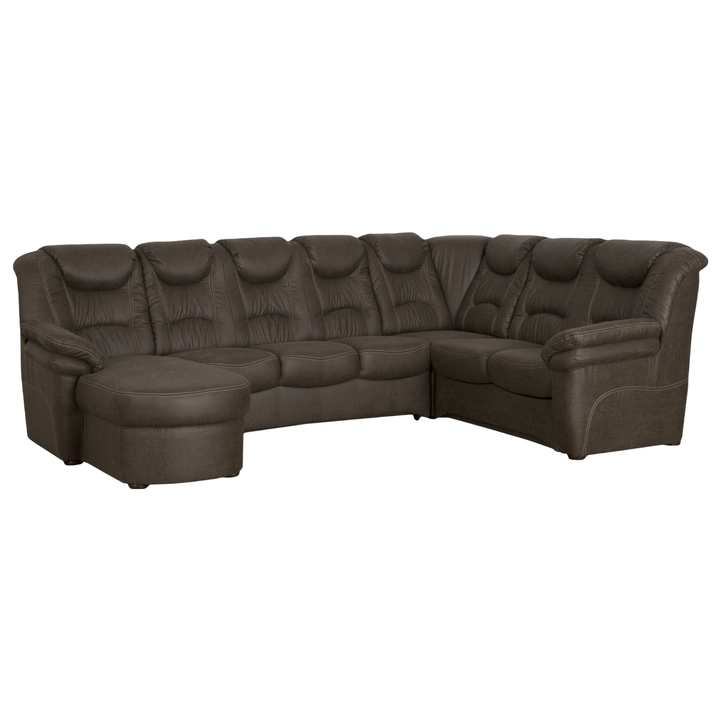 Sconto Sedací souprava ROCCA levá, tmavě hnědá