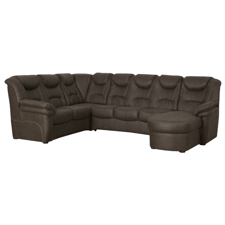 Sconto Sedací souprava ROCCA pravá, tmavě hnědá