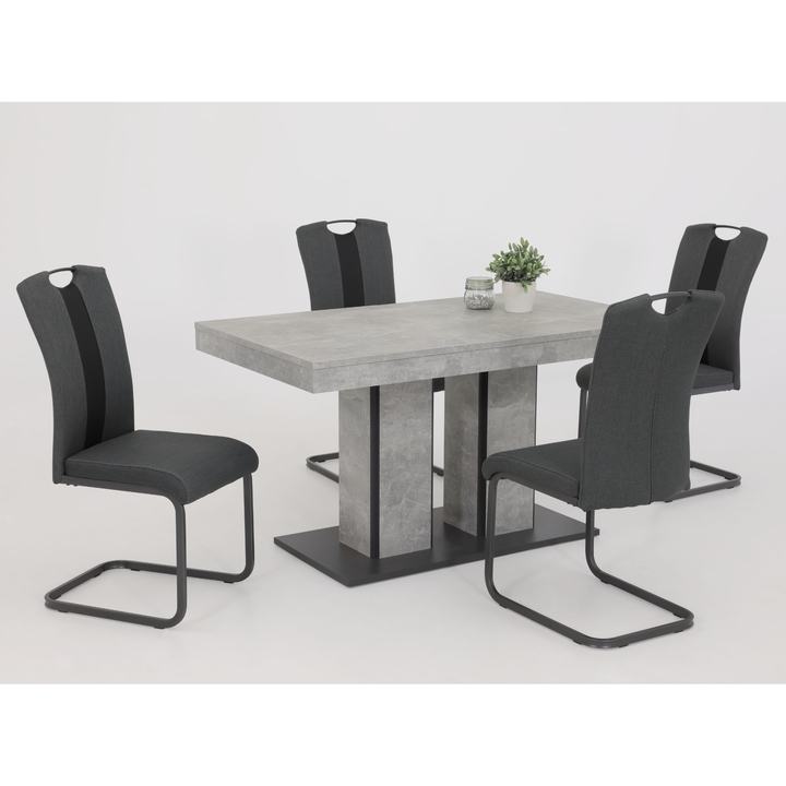 Jídelní set RODA beton/antracitová/šedá 1
