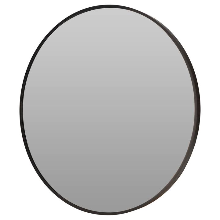 Sconto Zrcadlo RONI 60 černá, průměr 60 cm