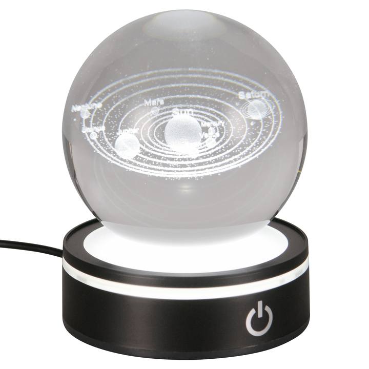 Stolní lampa ROSEBUD 2 černá/průhledná 1