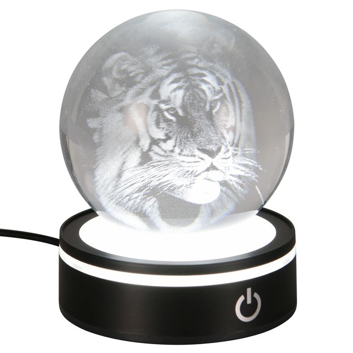 Stolní lampa ROSEBUD 3 černá/průhledná 1
