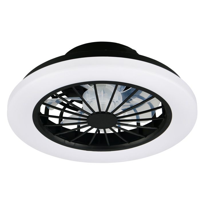 Stropní LED svítidlo s ventilátorem ROTSUND černá 1