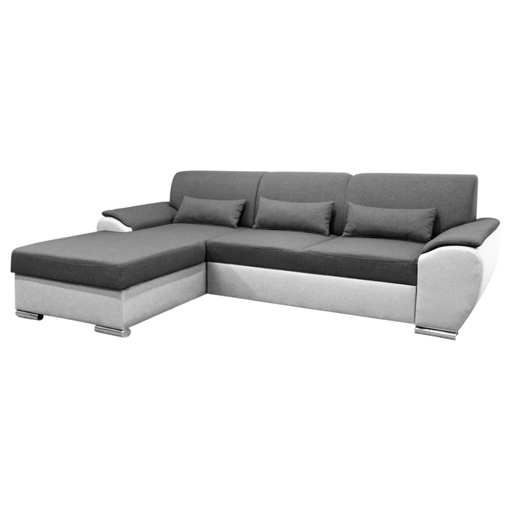 Sconto Sedací souprava ROYAL MINI levá, šedá/bílá