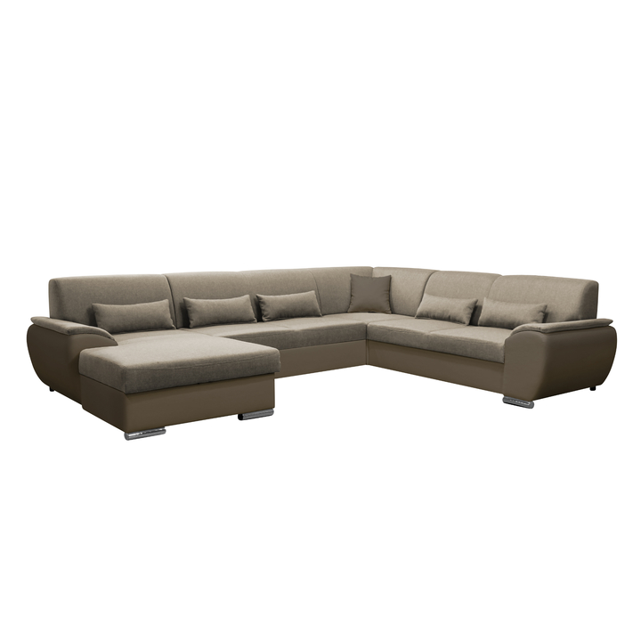 Sedací souprava ROYAL U levá, světle hnědá 1