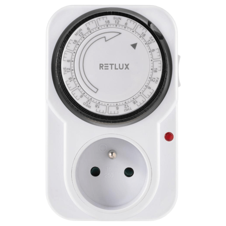Sconto Spínací zásuvka mechanická RST11MW bílá, týdenní
