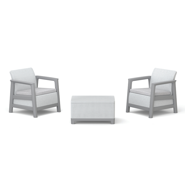 Zahradní sestava RYANA světle šedá/tmavě šedá 1