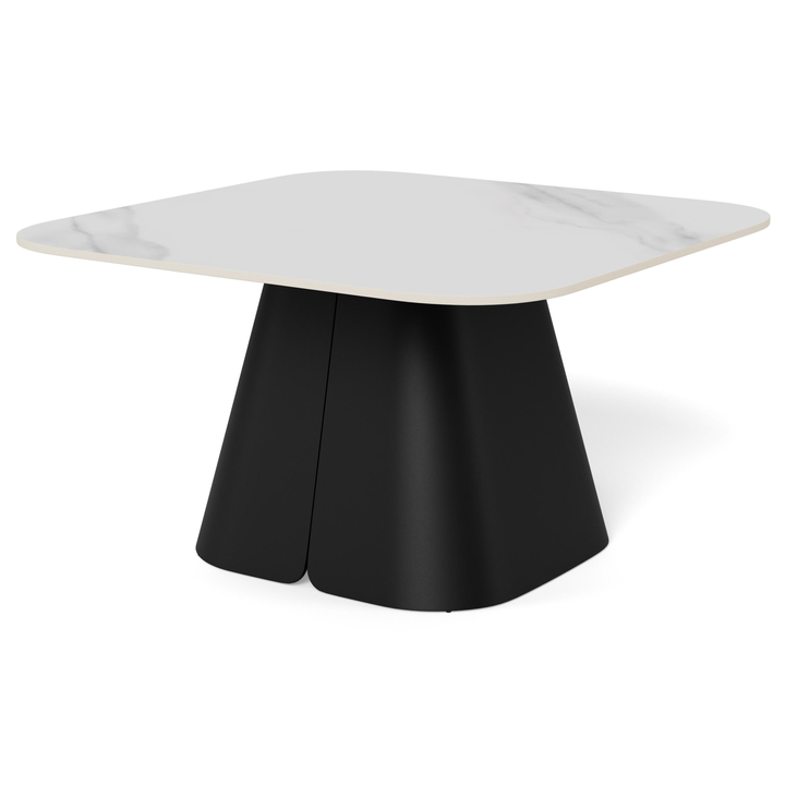 Sconto Konferenční stolek SALINAS 80 bílá/černá