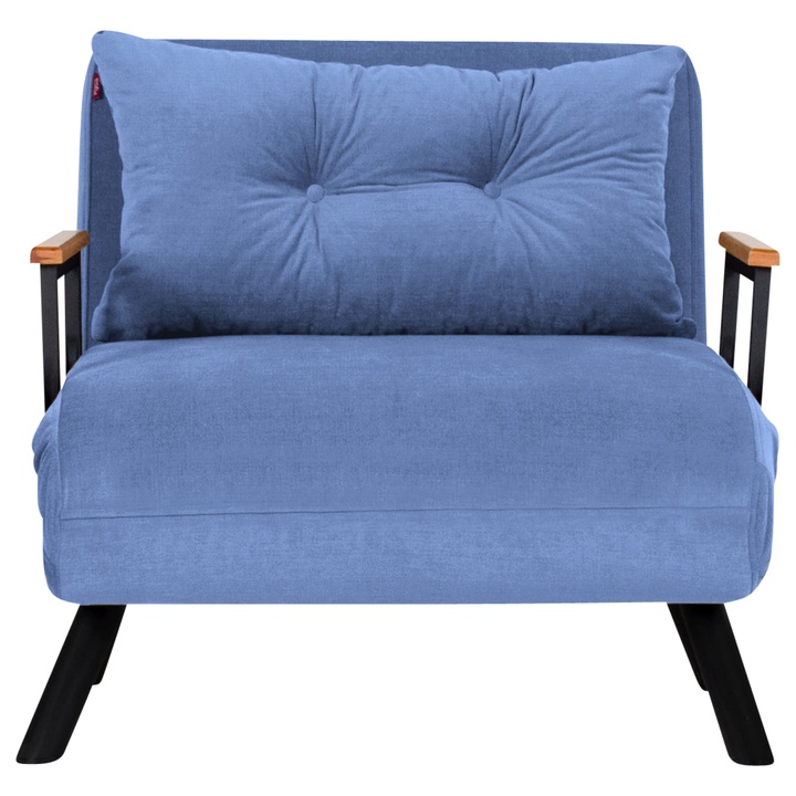 Sconto Rozkládací křeslo SANDO modrá