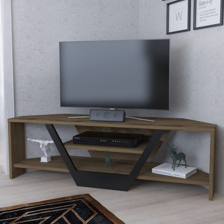 TV stolek SARES dub oud/černá 1