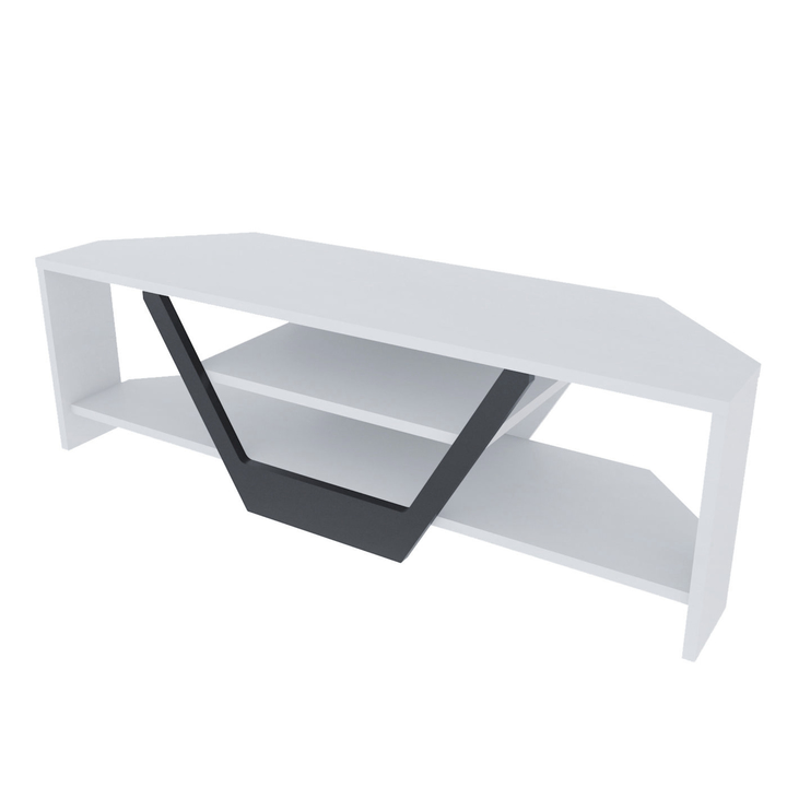 TV stolek SARES bílá/černá 1