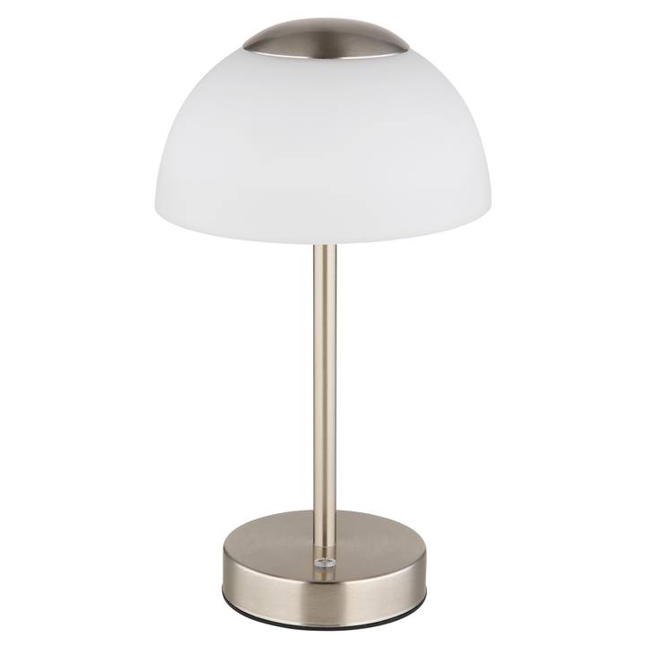 Sconto Stolní lampa SARIMA nikl/bílá