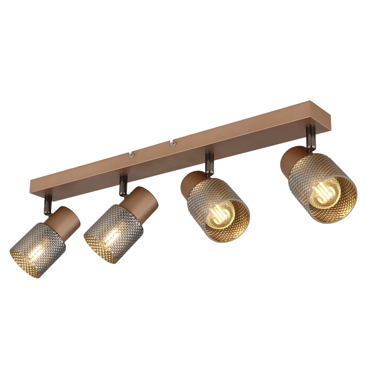 Sconto Bodové svítidlo SATELLA 4 kávová/stříbrná