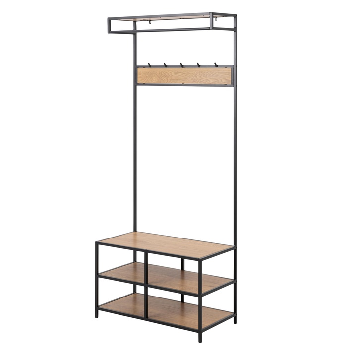 Sconto Předsíňová sestava SEAFORD divoký dub/černá