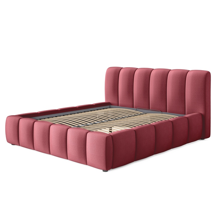 Sconto Postel s roštem SEDRIK červená, 180x200 cm