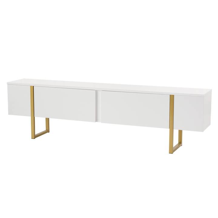 TV stolek SERENITY bílá/zlatá 1