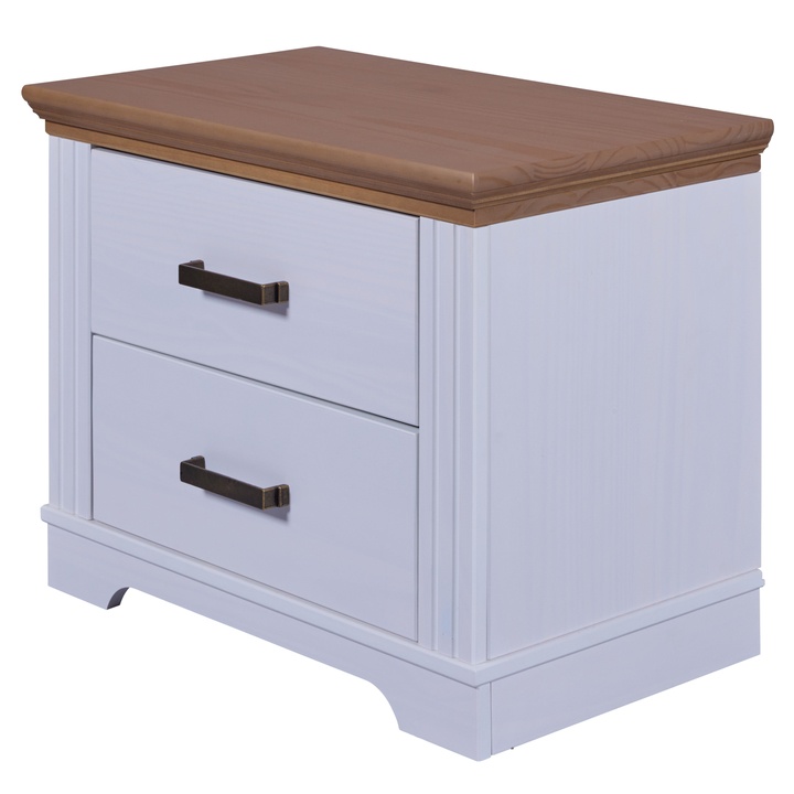 Sconto Noční stolek SEYDIE bílá/hnědá