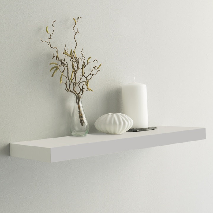 Nástěnná police SHELVY bílá, šířka 60 cm 1