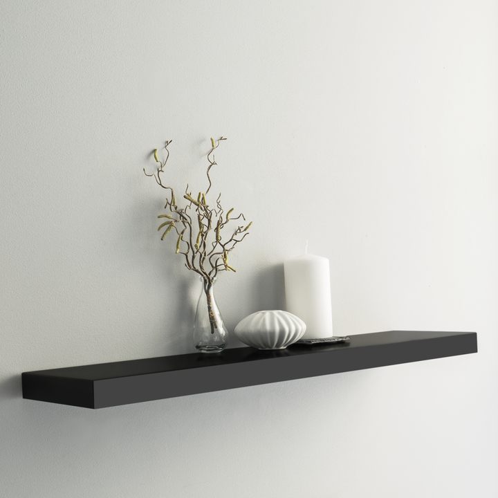 Nástěnná police SHELVY černá, šířka 80 cm 1