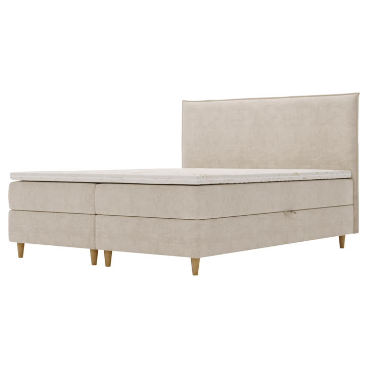 Sconto Postel s matrací a topperem SIDO krémová, 160x200 cm