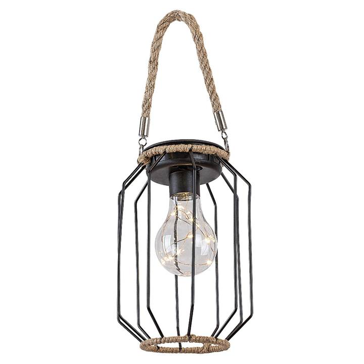 Sconto Venkovní solární LED svítidlo SLUIS černá/přírodní