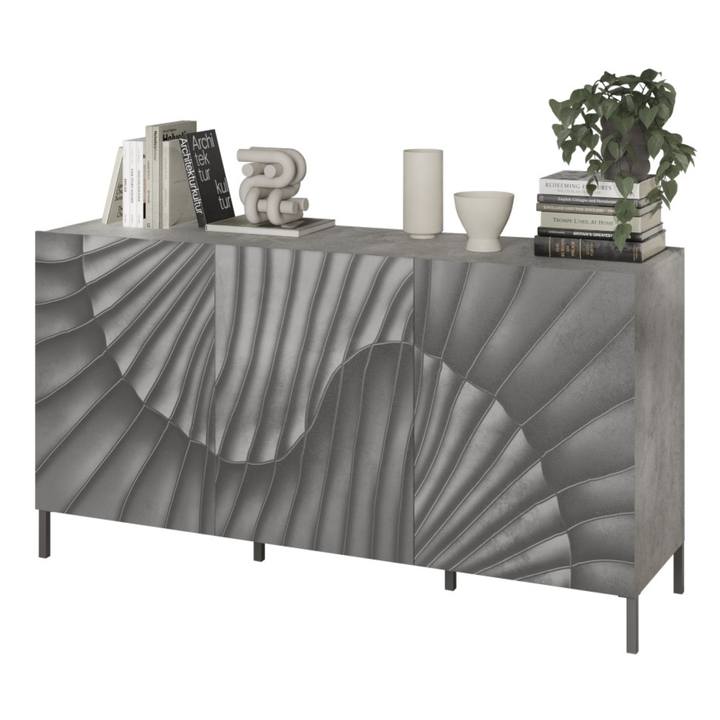 Sconto Komoda SNAKE 3 cementová