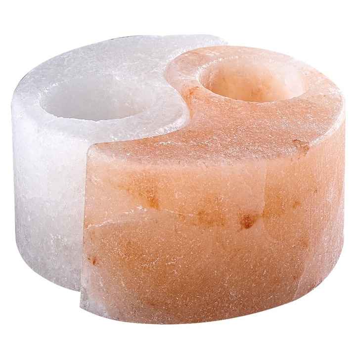 Solná lampa SOLUNA oranžová/bílá 1