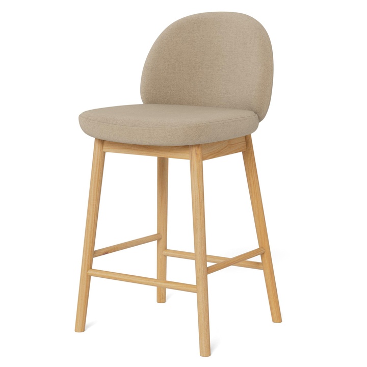 Sconto Barová židle SOPHIA béžová/matný dub