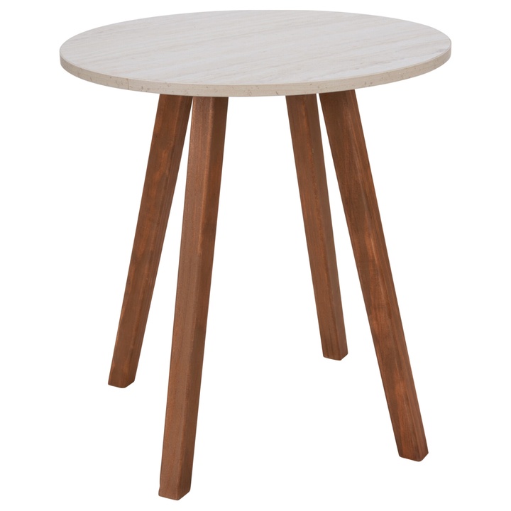 Odkládací stolek SORELLO mramor/hnědá 1