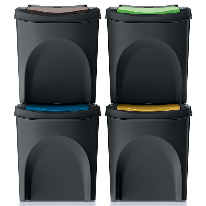 Sconto Sada košů na tříděný odpad SORTIBOX 4x25 L