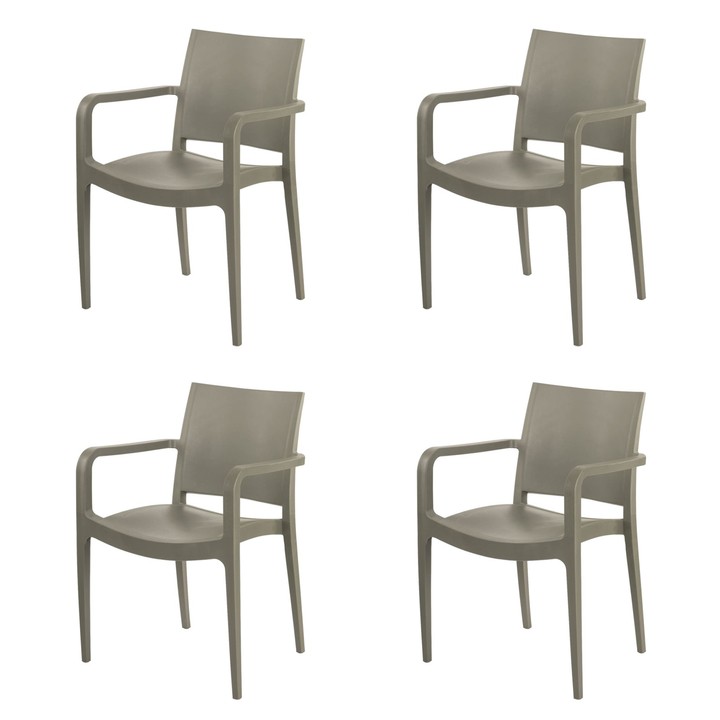 Sconto Jídelní židle SPECTO šedá, set 4 ks