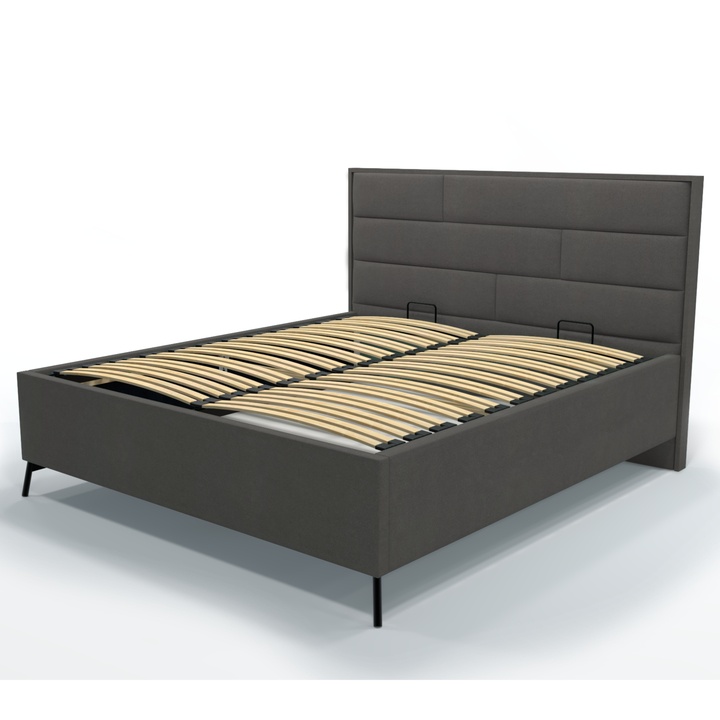 Sconto Postel s roštem SPECTRAL 1 tmavě šedá, 140x200 cm