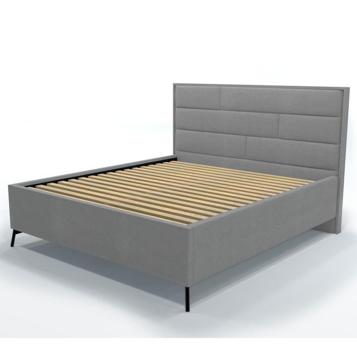 Sconto Postel s roštem SPECTRAL 2 šedá, 160x200 cm