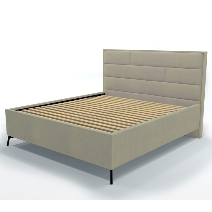 Sconto Postel s roštem SPECTRAL 2 šedobéžová, 140x200 cm