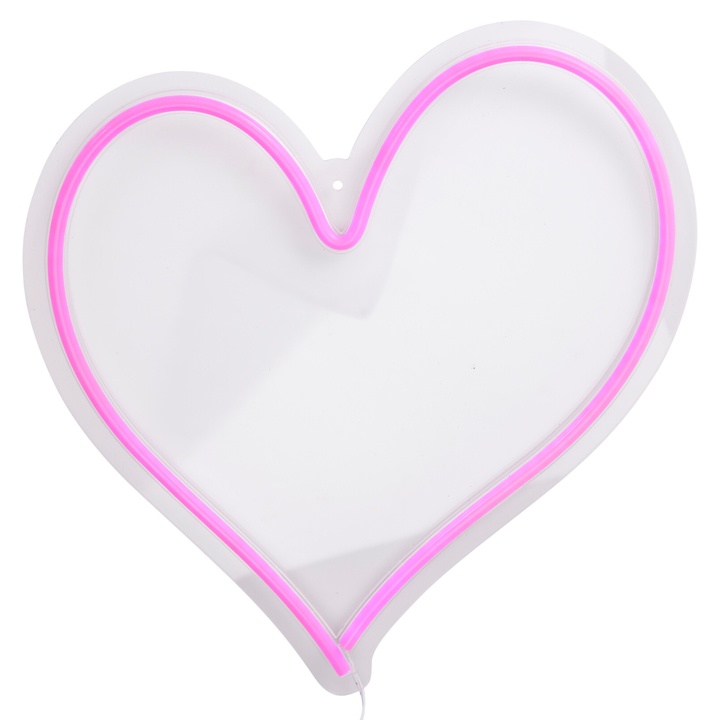 Sconto Nástěnné LED svítidlo SRDCE bílá/růžová