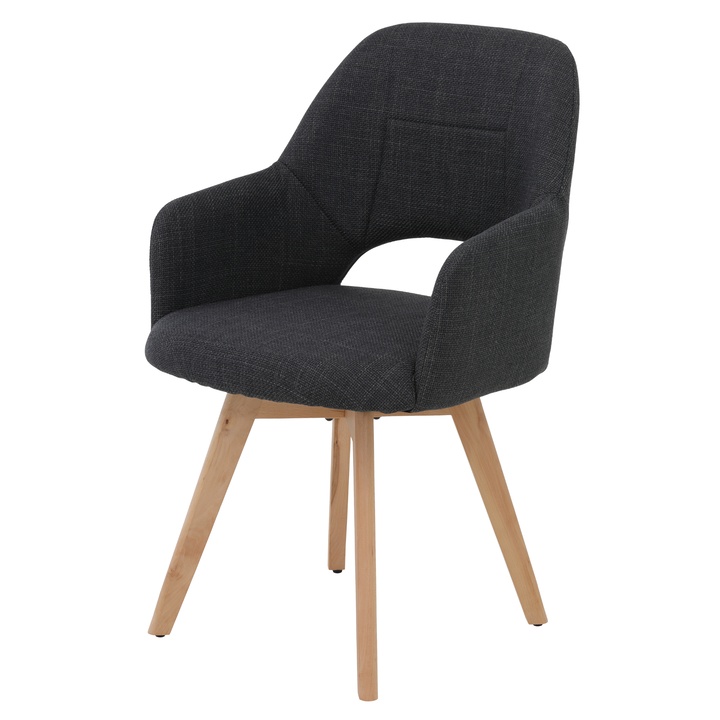 Sconto Jídelní židle STADE S antracitová/přírodní