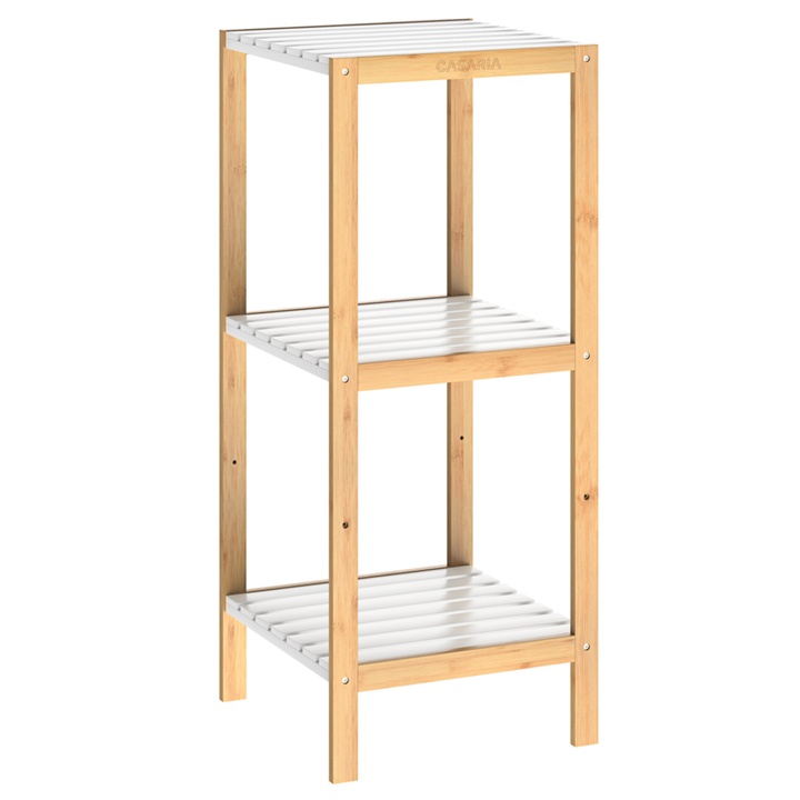 Regál  STANDING 2 bambus/bílá 1