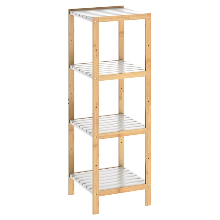 Regál  STANDING 3 bambus/bílá 1