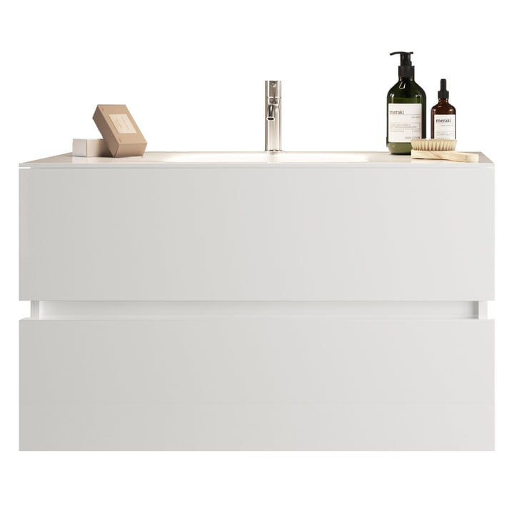 Sconto Umyvadlová skříňka STOR 2 bílá lesklá