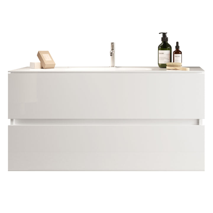 Sconto Umyvadlová skříňka STOR 2 bílá lesklá