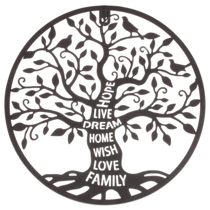 Sconto Nástěnná dekorace STROM ŽIVOTA kov, 28x28 cm