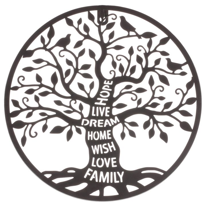 Sconto Nástěnná dekorace STROM ŽIVOTA kov, 45x45 cm