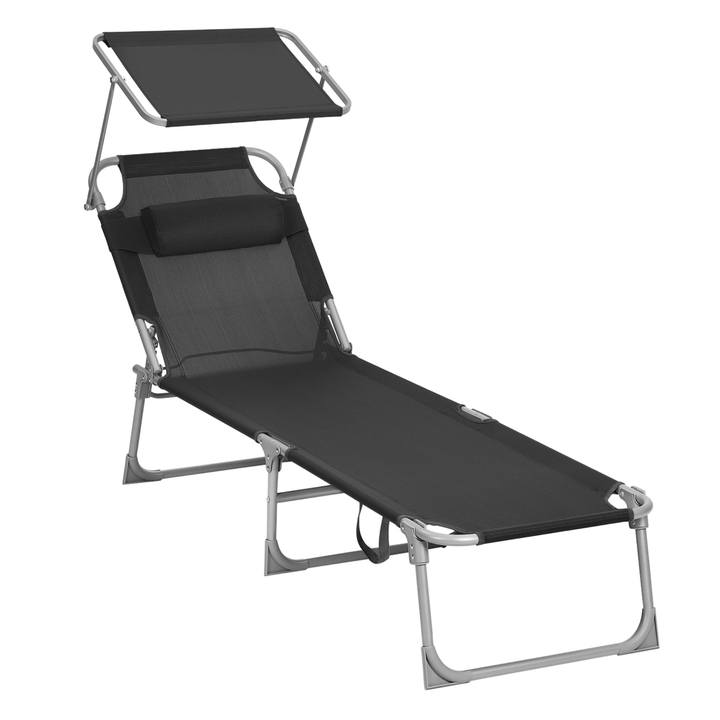Sconto Zahradní lehátko SUNSET černá