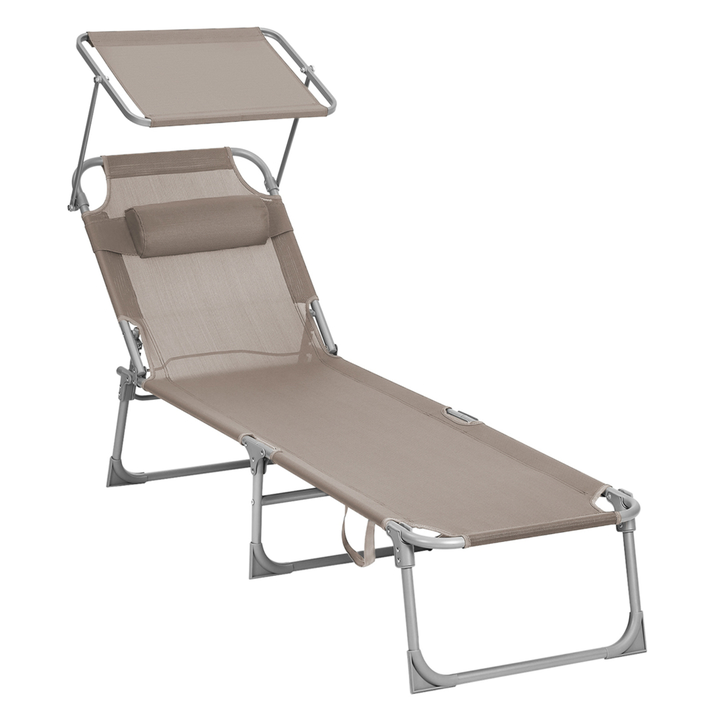 Sconto Zahradní lehátko SUNSET hnědá