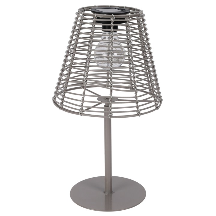 Stolní solární lampa SUNVIA šedá 1