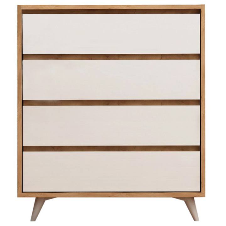 Sconto Komoda SUVERA bílá/dub, šířka 70 cm