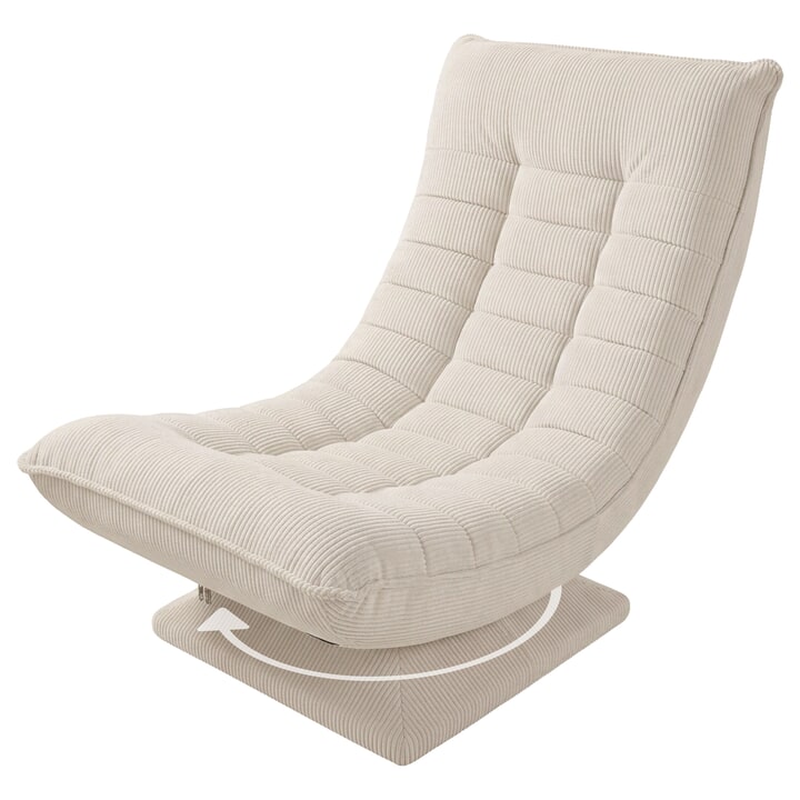 Relaxační křeslo SWIVEL 2 krémová 1